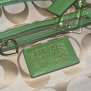 COACH Tote Bag-F23391 Green Trim